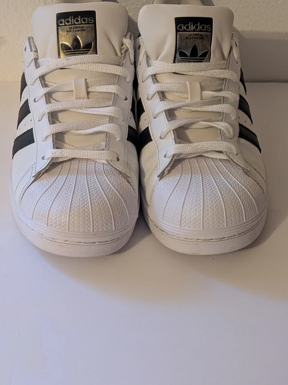 Adidas White & Black Superstar Sneakers